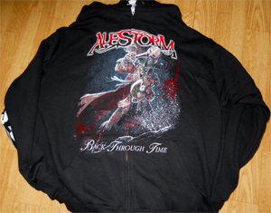 The new Alestorm Hoodie picture of the front.